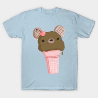 Chocolate Bear Ice Cream Cone T-Shirt